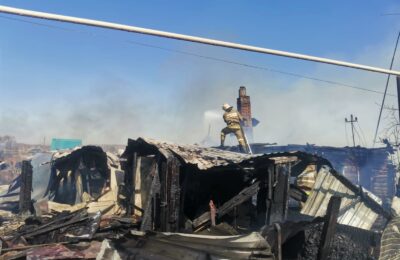 В Болотнинском районе пенсионер спалил собственный дом, сжигая сухую траву
