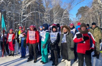 Болотнинцы приняли участие во всероссийском забеге «Лыжня России»