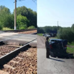 В Новосибирской области водитель автомобиля столкнулся с поездом и выжил